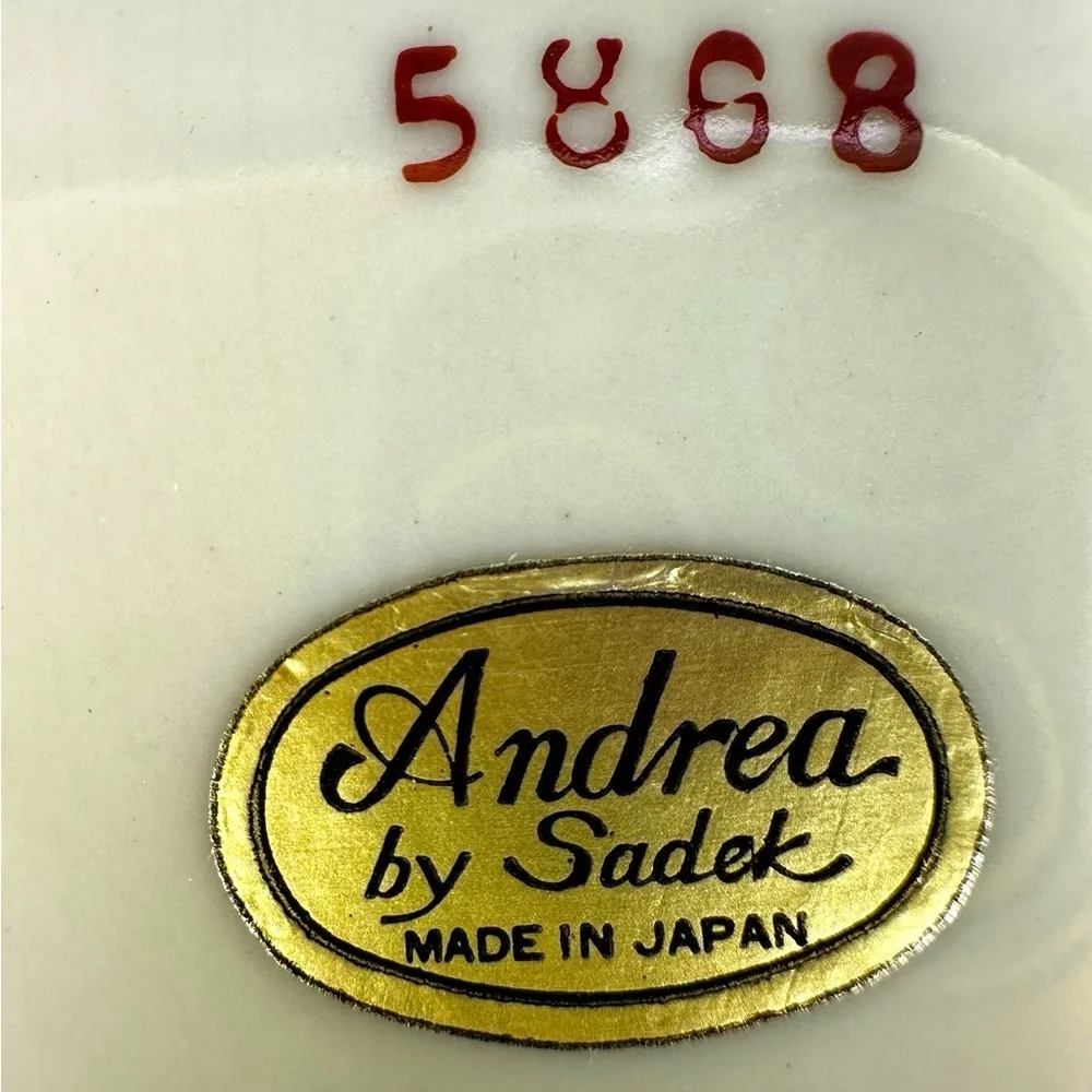 Andrea by Sadek 8 Sided Square Ducks Lily Pads Serving Plate #5868 Made in Japan